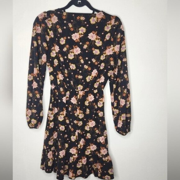 Abound long sleeve Floral Wrap  boho ruffle Dress size  XS - Picture 4 of 6